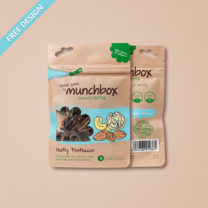 Pochette personnalisée en papier kraft avec fenêtre transparente, refermable, pour emballage de snacks, noix, graines de tournesol - Product Image 6