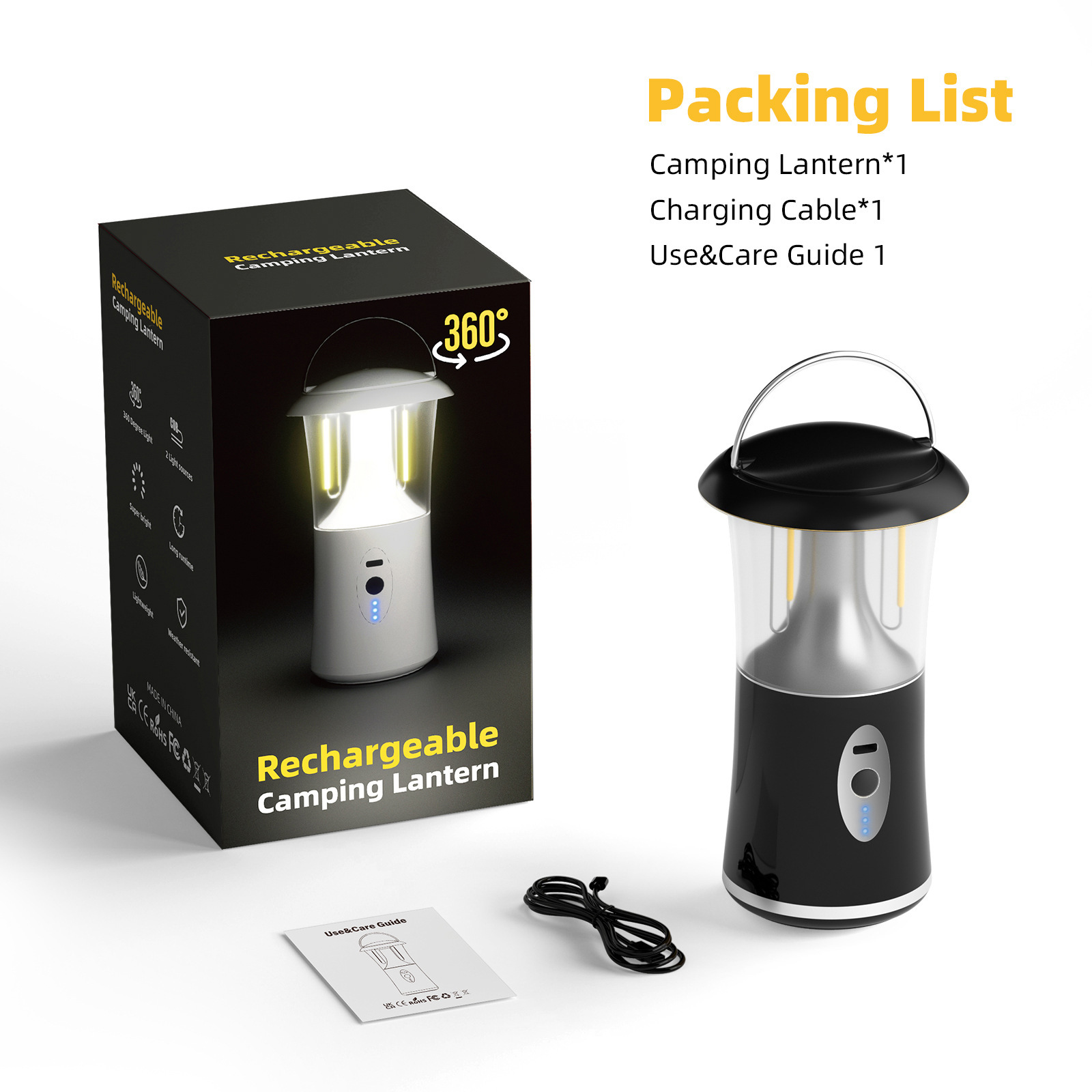 Lámpara de camping Infinity-Oil [2403 Negro]