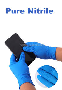 Guanti di sicurezza monouso blu Nitrile puro 100 pezzi Per scatola di protezione Per cliniche odontoiatriche da laboratorio guanti Per la pulizia della casa - Product Image 5