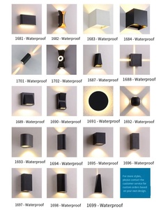 Lámpara de Pared <span class=keywords><strong>LED</strong></span> para Exteriores, Impermeable, Moderna y Creativa, para Jardín, Villa, Balcón, Valla, <span class=keywords><strong>Fachada</strong></span> - Product Image 6