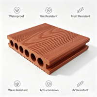 Revêtement de sol composite bois-plastique PE moderne sur mesure, écologique, imperméable, résistant aux UV, antidérapant, pour extérieur, parc, salle de bain, villa