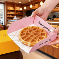 ETpack Boîte à biscuits pour gâteau personnalisé en gros Boîte à emporter pour gaufres croissantes Boîte d'emballage cuite au four Emballage écologique