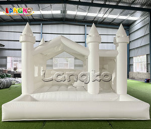 Château gonflable commercial blanc combiné avec <span class=keywords><strong>toboggan</strong></span> et piscine à balles pour événements et mariages - Product Image 5