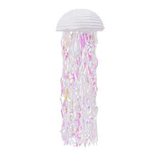 Farol de Papel Semicircular con Forma de Medusa Arcoíris, Decoración Colgante con Temática Oceánica, Degradado de Color, para Fiestas de Cumpleaños Infantiles - Product Image 6