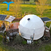 Tente dôme de glamping imperméable et résistante aux UV pour un hôtel de villégiature et une maison préfabriquée de tente de dôme de glamping d'Airbnb