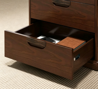 Bureau de direction moderne en forme de L, grand bureau en MDF pour manager avec armoire latérale pliable et tiroirs pour mobilier de bureau