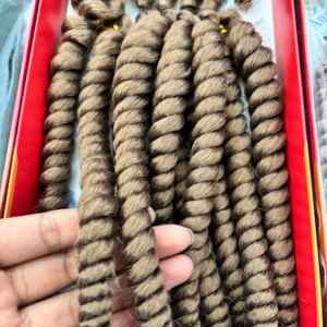 Extensiones de Cabello Sintético para <span class=keywords><strong>Trenzas</strong></span> Africanas, Rizadas, Suaves y Naturales, de 8 Pulgadas y 130g, Tipo Ha Va Curl Twist Braids, Estilo Español - Product Image 4