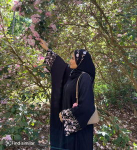 Loriamic الملابس التطريز عباية الأزهار الفاخرة تنفس متواضعة قفطان عباية مفتوحة النساء مسلم اللباس والحجاب مجموعة - Product Image 4