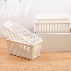 Plastic Desktop Storage <b>Basket</b> Rectangle <b>Stackable</b> For Kitchen Snacks Cosmetics Neatening - Product Image 1