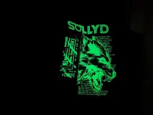 SOLLYD تصنيع مصنع توهج في الظلام بلاستيسول ل شاشة نسيج مطبوع على النسيج الملابس الملابس الملابس تي شيرت