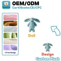 Boneka Kelinci Paskah Animasi Lucu Kustom, Mainan Boneka Kelinci Pelangi Warna-warni Kawaii, Boneka Hewan Isi Lembut untuk Hadiah CPC CE