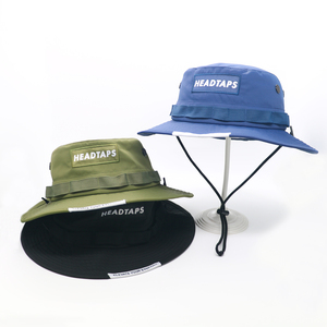 Custom UV Protected Velour Waterproof <strong>Bucket</strong> <strong>Hat</strong> with Strings for Casual Cycling &amp; Fishing Daily Use Featuring Custom Logo - Product Image 1