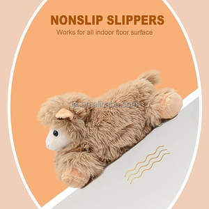 Pantuflas Divertidas <span class=keywords><strong>de</strong></span> Animales para Mujer, Pantuflas <span class=keywords><strong>de</strong></span> Felpa <span class=keywords><strong>de</strong></span> Oveja, Pantuflas Cálidas y Peludas para Invierno, Zapatos <span class=keywords><strong>de</strong></span> <span class=keywords><strong>Casa</strong></span> para Mujer - Product Image 4