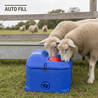 Abreuvoir robuste pour pâturage avec valve à flotteur automatique 40L, abreuvoir pour bétail, moutons, chèvres et veaux, non chauffé, pour ferme