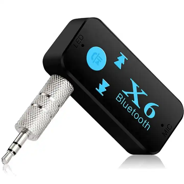 Factory Price Wireless Car Bue-tooth Receiver Adapter 3.5MM Auxaudi Blue-tooth Adapter Home Stereo With Mic TF Card