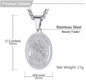 Colgante de Acero Inoxidable con la Imagen del Arcángel San Miguel, Patrón de la Fe, Estilo Europeo y Americano - Product Image 4