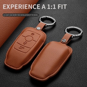 Étui de protection en cuir pour clé de voiture <span class=keywords><strong>Mercedes</strong></span> Benz Classe C G E W213 W205 E200 E260 E300 E320 <span class=keywords><strong>AMG</strong></span> CLA, accessoires pour télécommande - Product Image 3