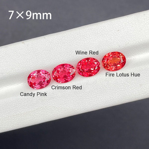 Oval Lab Created Padparadscha Sapphire Loose <b>Stone</b> Man‑made <b>Gem</b> for Jewelry Ring Setting - Product Image 5