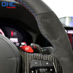 Volante Ohc Motors Serie F, Actualización de Modelo Antiguo a Nuevo para <span class=keywords><strong>BMW</strong></span> Serie <span class=keywords><strong>G</strong></span> M5 <span class=keywords><strong>M8</strong></span>, Volante de Fibra de Carbono y Gamuza - Product Image 5
