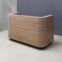 Bureau de réception en bois de style nordique au design moderne, dimensions personnalisables, imperméable, pour bureau ou salon de beauté