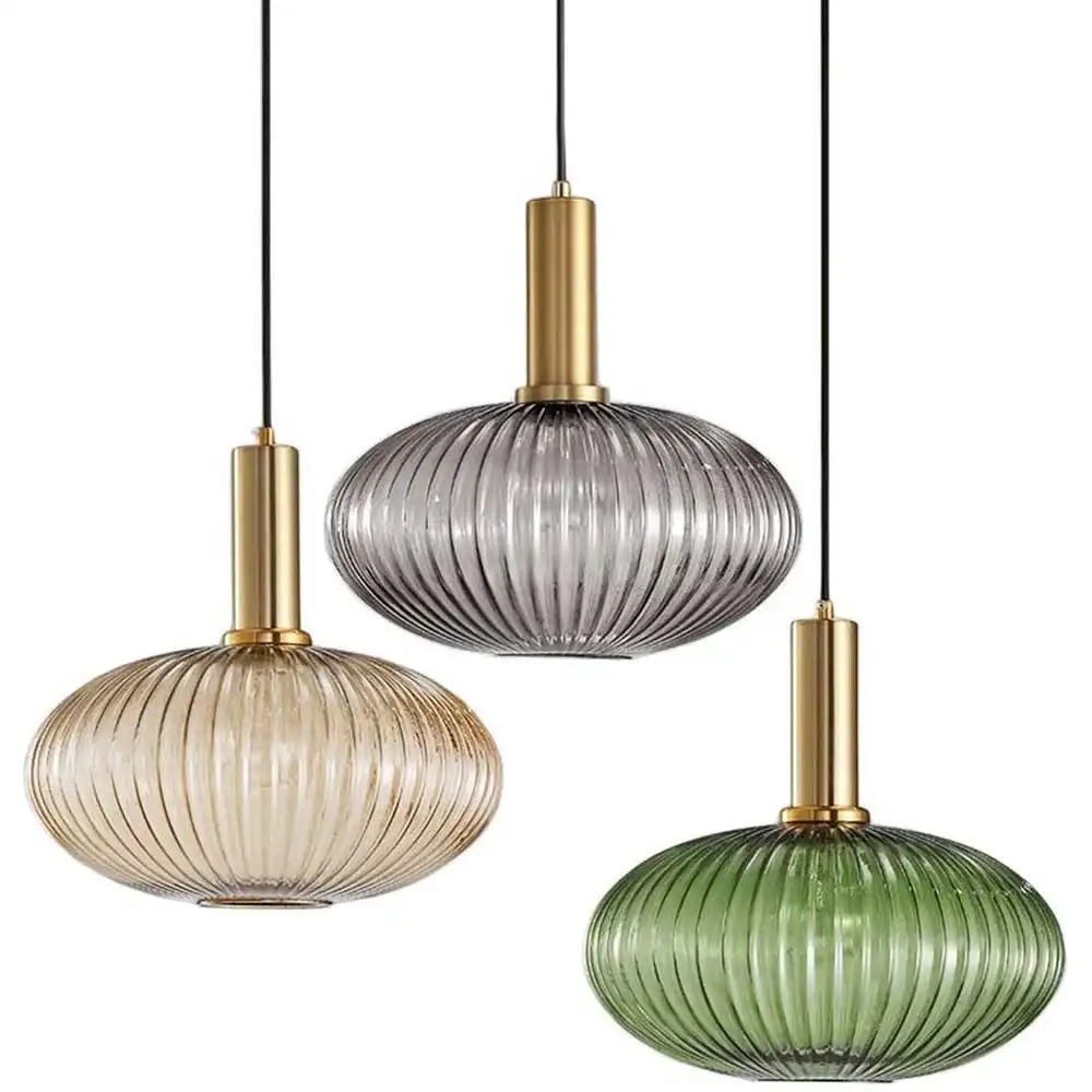 Glass Shade Light Modern Pendant Gold Hanging Lamp Ceiling Light Nordic Pendant Lamp