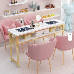 Prix direct usine, Meubles de salon : Tables de manucure en bois et métal, Tables de beauté, Coiffeuses et Tables à ongles disponibles - Product Image 3