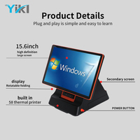 El terminal táctil Android/Windows Cash Register POS/pos utiliza una impresora térmica de 58mm Sistema de caja registradora de 15,6 pulgadas ODM