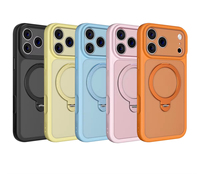 Funda Magnética de Lujo para Teléfono con Lente de Precisión y Soporte Giratorio de 360°, Absorción de Impactos, para iPhone 16 15 14 13
