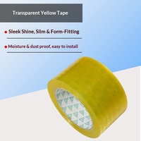 Ruban adhésif transparent jaune acrylique à adhérence forte, sans résidu, vente en gros, pour scellage de cartons, directement de l'usine