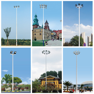 Lampadaire à mât haut Juming 10m 15m LED multi-têtes pour éclairage de terrains de football, de basketball, de places publiques et d'écoles - Product Image 5