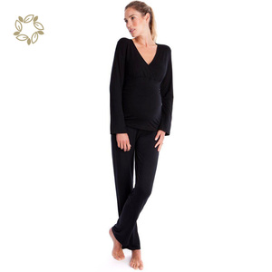 <span class=keywords><strong>Pijama</strong></span> de maternidad, <span class=keywords><strong>pijama</strong></span> de maternidad de bambú, <span class=keywords><strong>pijama</strong></span> de embarazada, ropa de dormir de maternidad sostenible, pijamas de Enfermería de otoño para mamá - Product Image 2