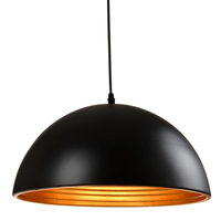 Grand abat-jour industriel à Double couche en demi-cercle, lustre d'éclairage de dôme, luminaires suspendus modernes de salle à manger