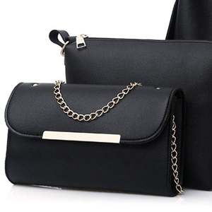Ensemble de 3 sacs fourre-tout à pompons pour femme, sac à bandoulière grande capacité, élégant, de luxe, en cuir PU, pour soirée et bureau - Product Image 3