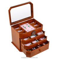 Petites boîtes en bois vente en gros thé sushi boîtes à déjeuner festival de noël argent musique boîte ronde conteneur en bambou