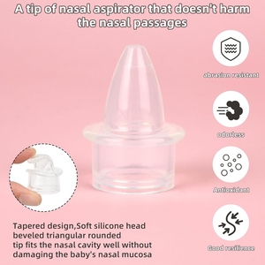 Aspirateur nasal <span class=keywords><strong>pour</strong></span> bébé puissant à pompe manuelle <span class=keywords><strong>Embout</strong></span> nasal en silicone souple Sans BPA PP/Silicone Réglable Puissance forte <span class=keywords><strong>pour</strong></span> une congestion rapide - Product Image 5