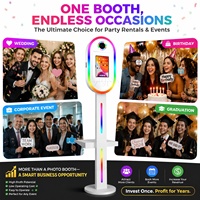 Photomaton portable pour événements de fête, remise de diplômes, mariages, avec iPad et appareil photo reflex numérique, pour selfies en libre-service