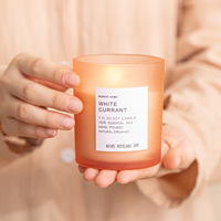 Groothandel Moderne Handgegoten Natuurlijke Biologische Geurende Kaarsen 100% Etherische Oliën Glazen Pot Sojawas Papaya Geur Decoratief Cadeau