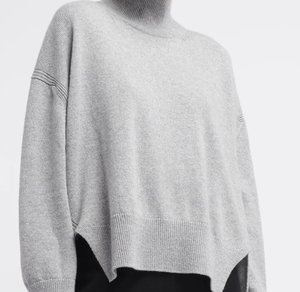 Pull court en cachemire uni à <span class=keywords><strong>col</strong></span> <span class=keywords><strong>roulé</strong></span> pour <span class=keywords><strong>femme</strong></span>, coupe ample, tricot décontracté, personnalisable – Grande Vente - Product Image 2