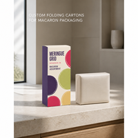 Cartons pliables à rabat personnalisés en carton écologique avec pelliculage mat pour coffrets de macarons faits main