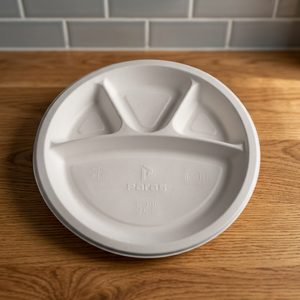 Vajilla de bagazo 100% natural de 12 pulgadas, 4 piezas, gama de artículos de mesa – Vajilla de bagazo al por mayor para servicios de catering y hostelería ecológicos - Product Image 5