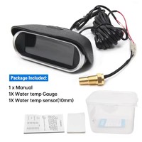 AD 2 in 1 LCD araç su sıcaklığı göstergesi su sıcaklık sensörü 10mm metre voltmetre gerilim dijital yatay 12v 24v aksesuarları