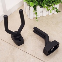 Guitar Hook Stand with Short Wall Hooks for Violin Ukulele Guitar Electric Guitar Bass-Durable Metal & Sponge Black Lightweight