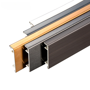 Plinthe moderne minimaliste aspect métal 60/80/100/120mm en acier inoxydable, fixation rapide par clips, bricolage <span class=keywords><strong>salle</strong></span> <span class=keywords><strong>de</strong></span> <span class=keywords><strong>bain</strong></span>/salon - Product Image 2