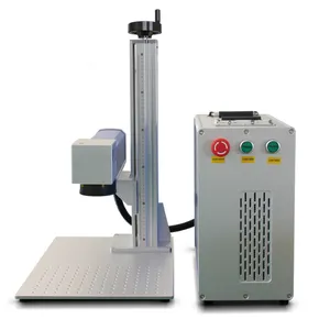 Dogtag Graveur Machine Split Type Fiber Laser 50 W 30 Watt Markering Machine Optische Sleutelhanger Drukmachine