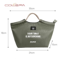 Sac isotherme de pique-nique portable en nylon Colefa, grand format, taille familiale, luxe, pour les employés de bureau, les étudiants, les adultes, sac à déjeuner