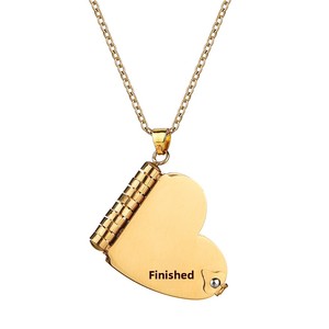 Collana con Ciondolo a Forma <span class=keywords><strong>di</strong></span> Cuore in Acciaio Inossidabile con Diamante, Lusso Discreto, Versatile, <span class=keywords><strong>Regalo</strong></span> Unisex per Coppie - Product Image 5
