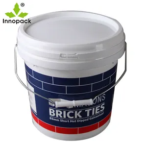 Customized 10 liter Plastic Barrel Bucket Collection Stacking Chemical Waste Solution round Bucket With Cover