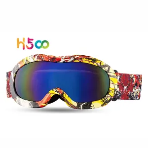 individuelles logo riemen uv-schutz anti-nebel anti-kratzer kindersicher snowboard-masken schnee schnelle brille jet neige skibrille