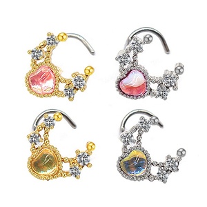 <span class=keywords><strong>Gaby</strong></span>-anillo de acero inoxidable chapado en oro para mujer, joyería para la nariz - Product Image 5