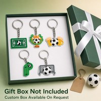 Großhandel Fußball PVC-Anhänger Bulk Benutzerdefiniertes Logo Sportfan-Taschenanhänger Souvenir Werbegeschenk OEM Schlüsselanhänger